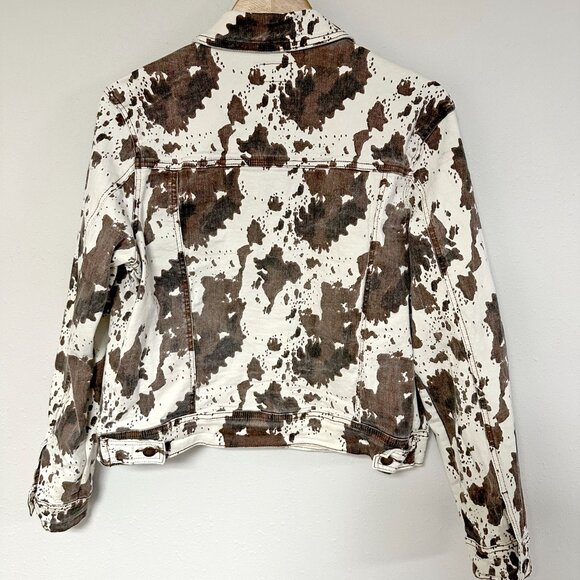 Judy Blue Cow Print Denim Jacket - Picture 8 of 12